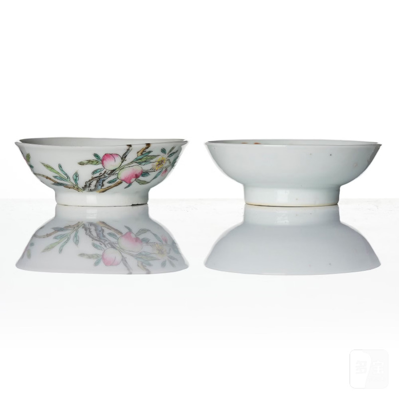 A set of six (5+1) small Chinese 'peaches' dishes, - 图12